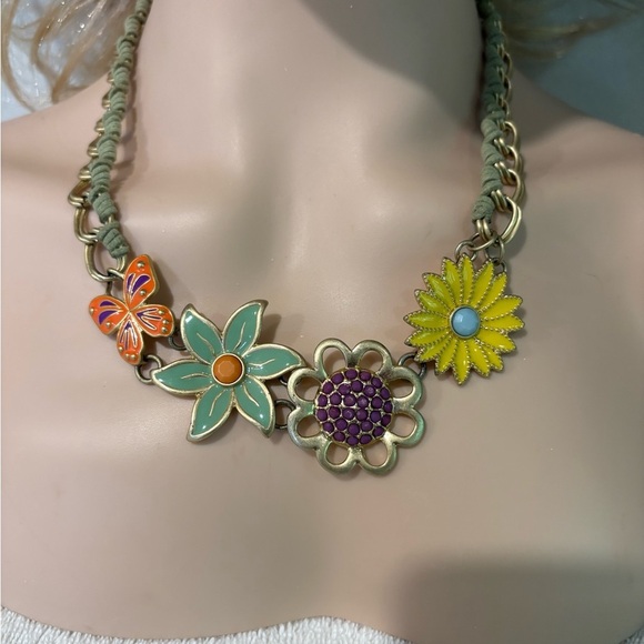 Lia Sophia Garden Party Statement Necklace - Butterfly & Flowers - Picture 5 of 11